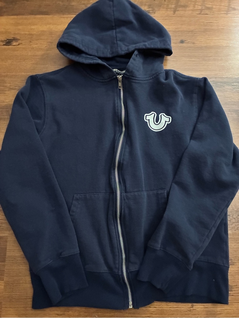 True Religion Navy Zip-Up Hoodie Jacket